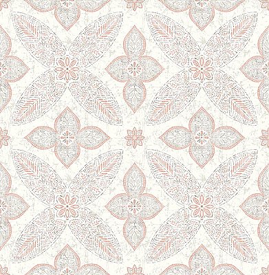 Off Beat Ethnic Grey Geometric Floral Wallpaper
