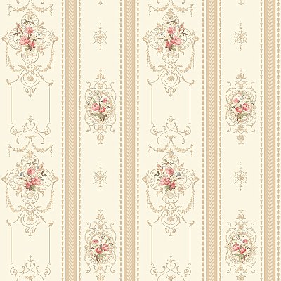 Delicate Rose Stripe Wallpaper