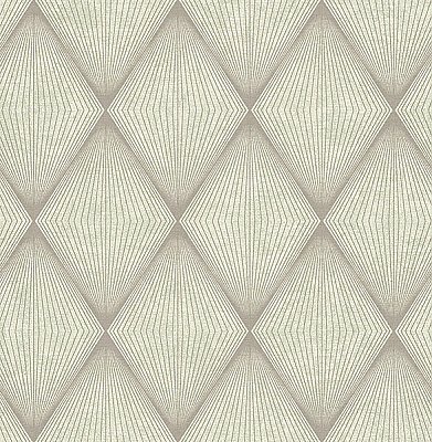Enlightenment Light Grey Diamond Geometric Wallpaper