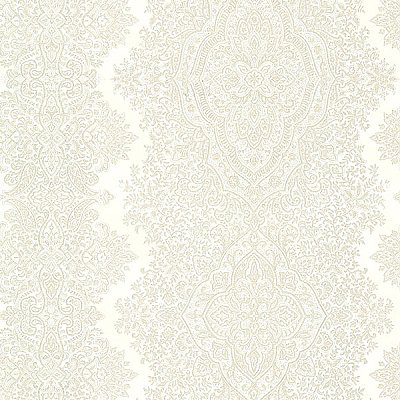 Benedict Cream Ornate Paisley Stripe Wallpaper
