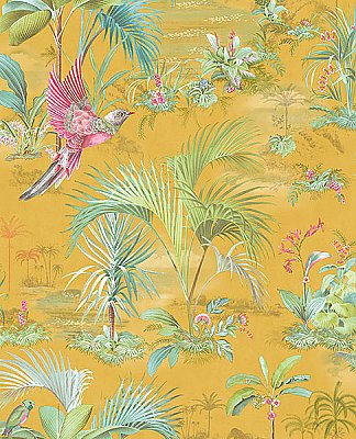 Calliope Yellow Palm Scenes Wallpaper