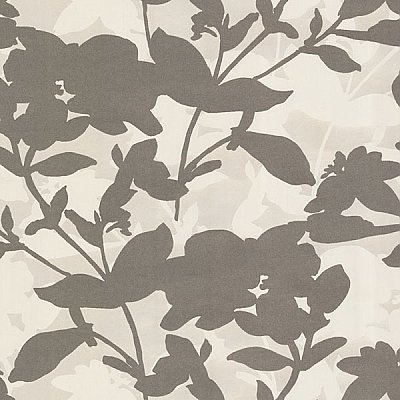 Brown Large Scale Floral Wallpaper