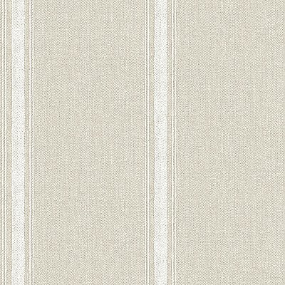Linette Light Grey Fabric Stripe Wallpaper