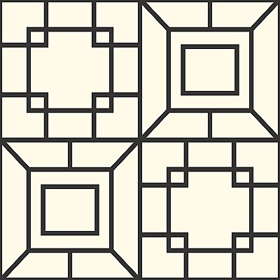 Ashford House Theorem Wallpaper - Black