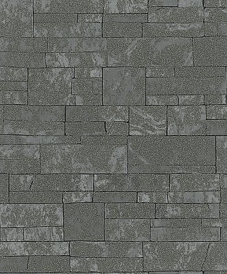 Hernando Charcoal Stones Wallpaper