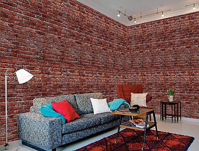 Red Brick Wall (Repeating Pattern) Wall Mural