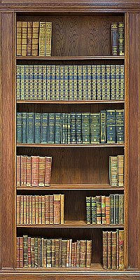 Bookcase Mural One-piece Peel & Stick Canvas Wall Mural