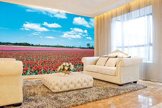 Lavender Plantation Wall Mural 8025 roomsetting