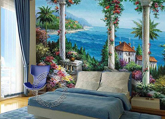 Floral Patio Mural PR1812 8012 roomsetting