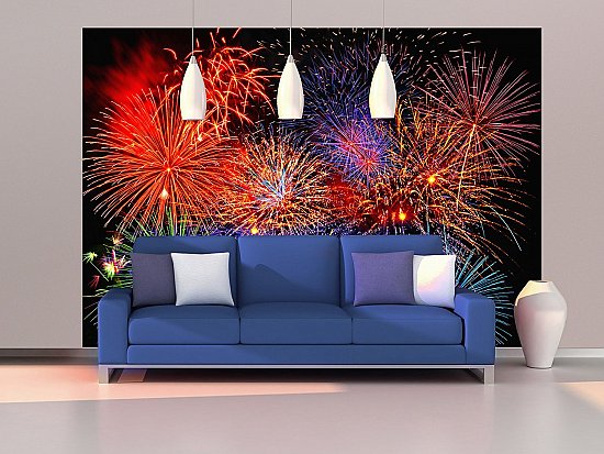 Fireworks Wall Mural DM131 roomsetting