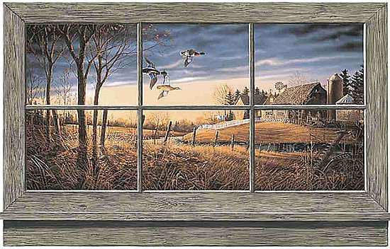 Rustic Window Mural WD4302M