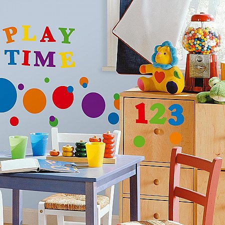 NUMBERS PRIMARY PEEL & STICK WALL DECALS