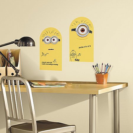 MINION DRY ERASE PEEL AND STICK WALL DECALS