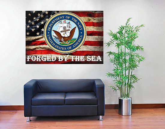 U.S. Navy HUGE Peel & Stick CANVAS Poster