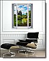 Garden Lake Window 1-Piece Peel and Stick Wall Mural Roomsetting