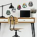STAR WARS ARTISTIC STORM TROOPER HEADS PEEL AND STICK WALL DECALS