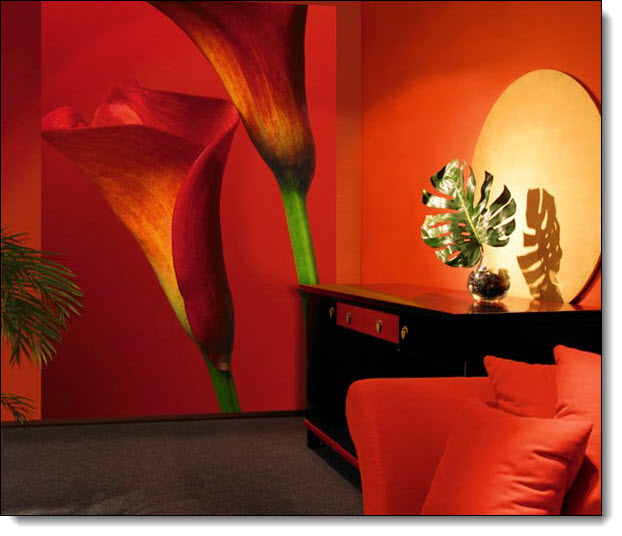 Red Calla Lilies Mural 406