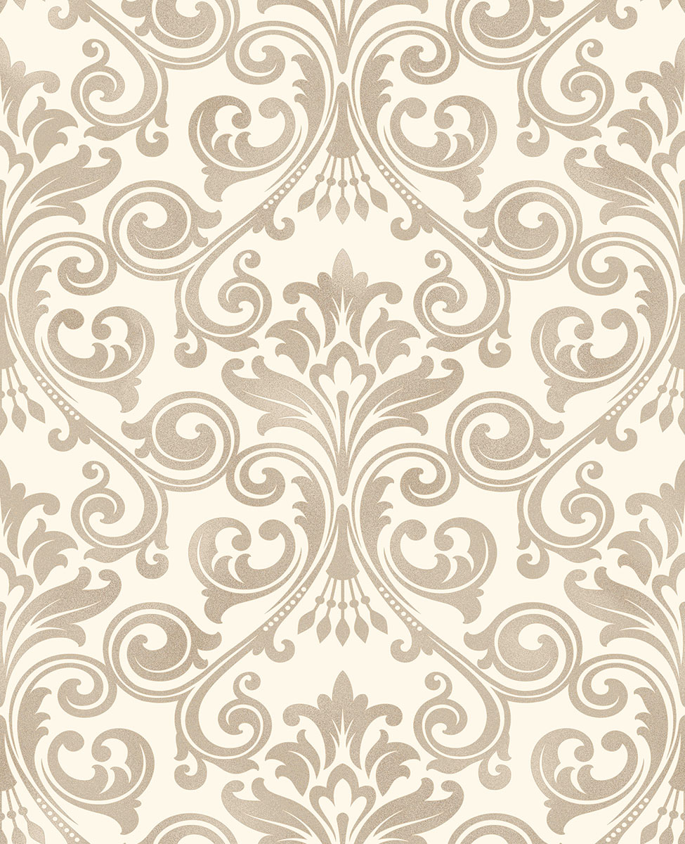 Wentworth Beige Damask Wallpaper |Wallpaper And Borders |The Mural Store