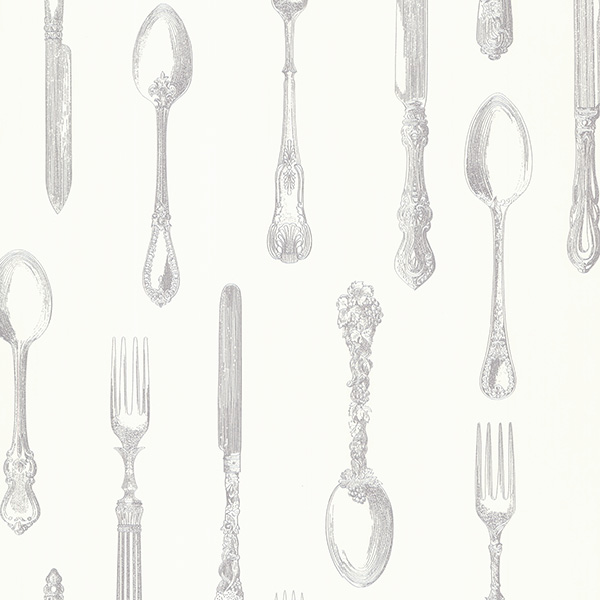 Price Silver Vintage Silverware Wallpaper |Wallpaper And Borders |The