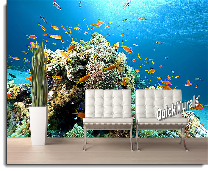 Coral Reef Peel And Stick Wall Mural Full Size Large Wall Murals The