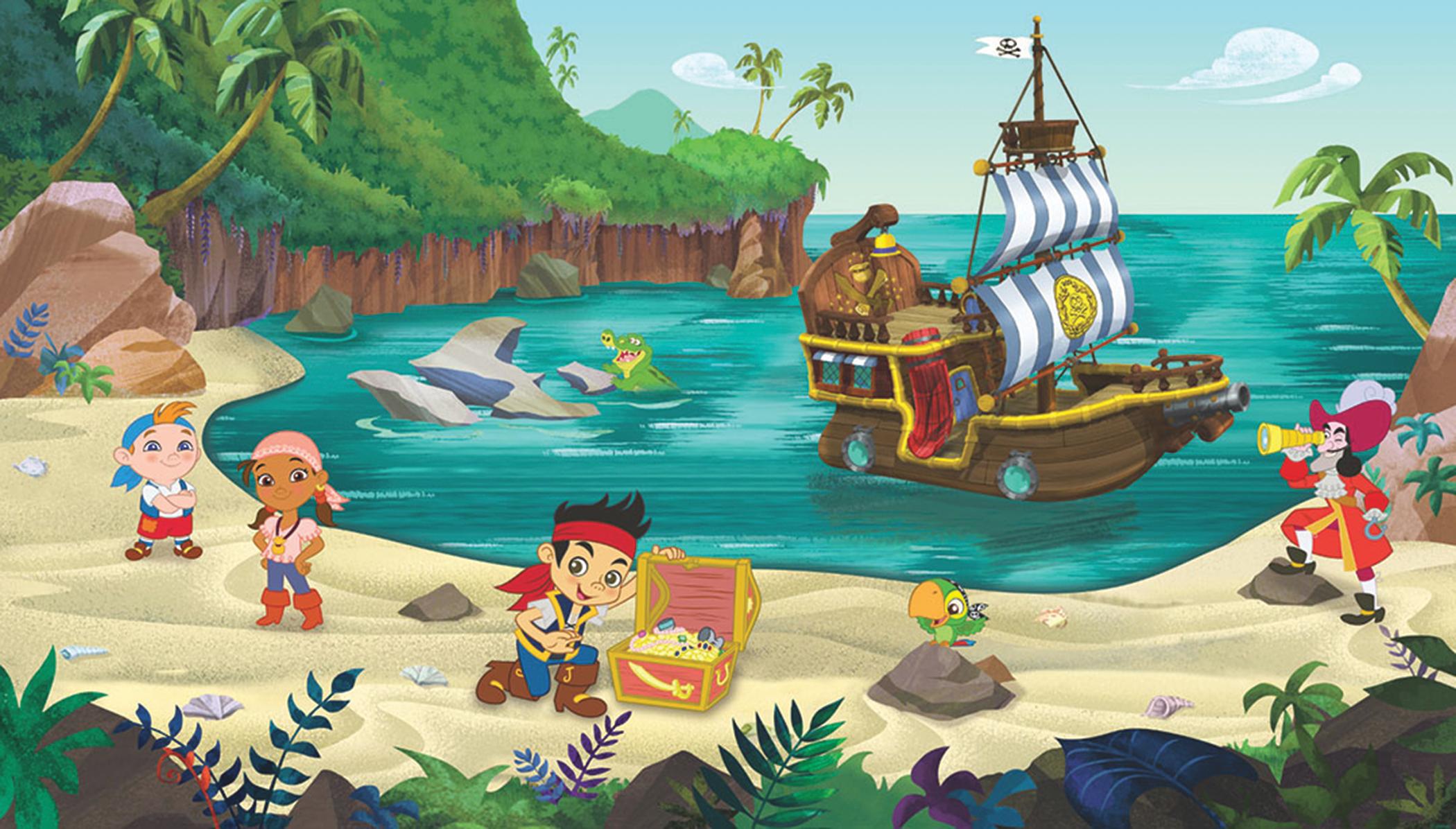 Приключения енота остров пиратов. Jake and the Neverland Pirates. Остров пиратов для детей. Детский остров. Пиратский корабль для детей.