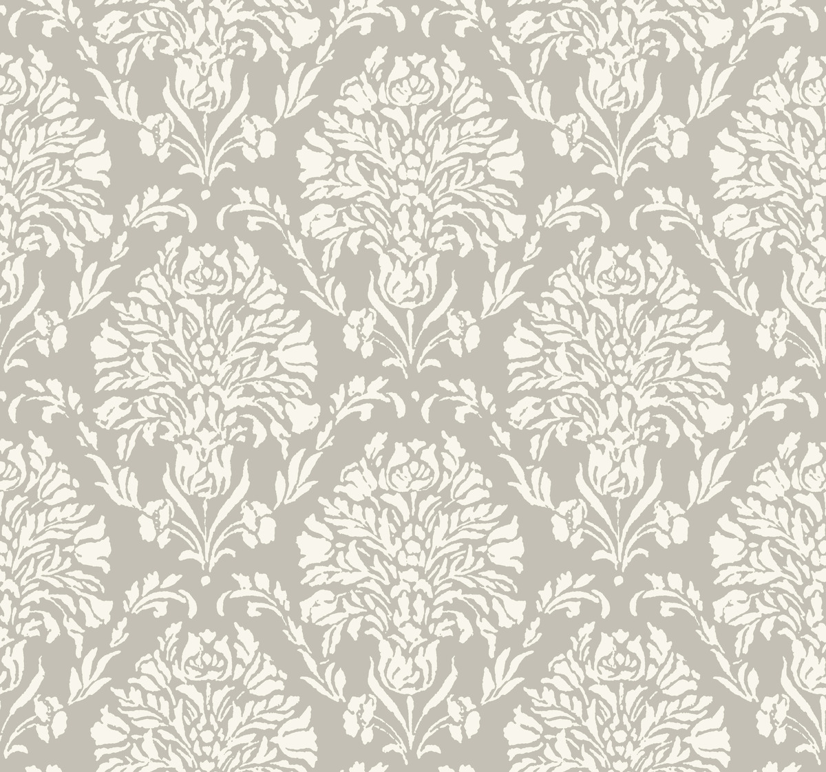 Block Print Damask Wallpaper |Wallpaper And Borders |The Mural Store