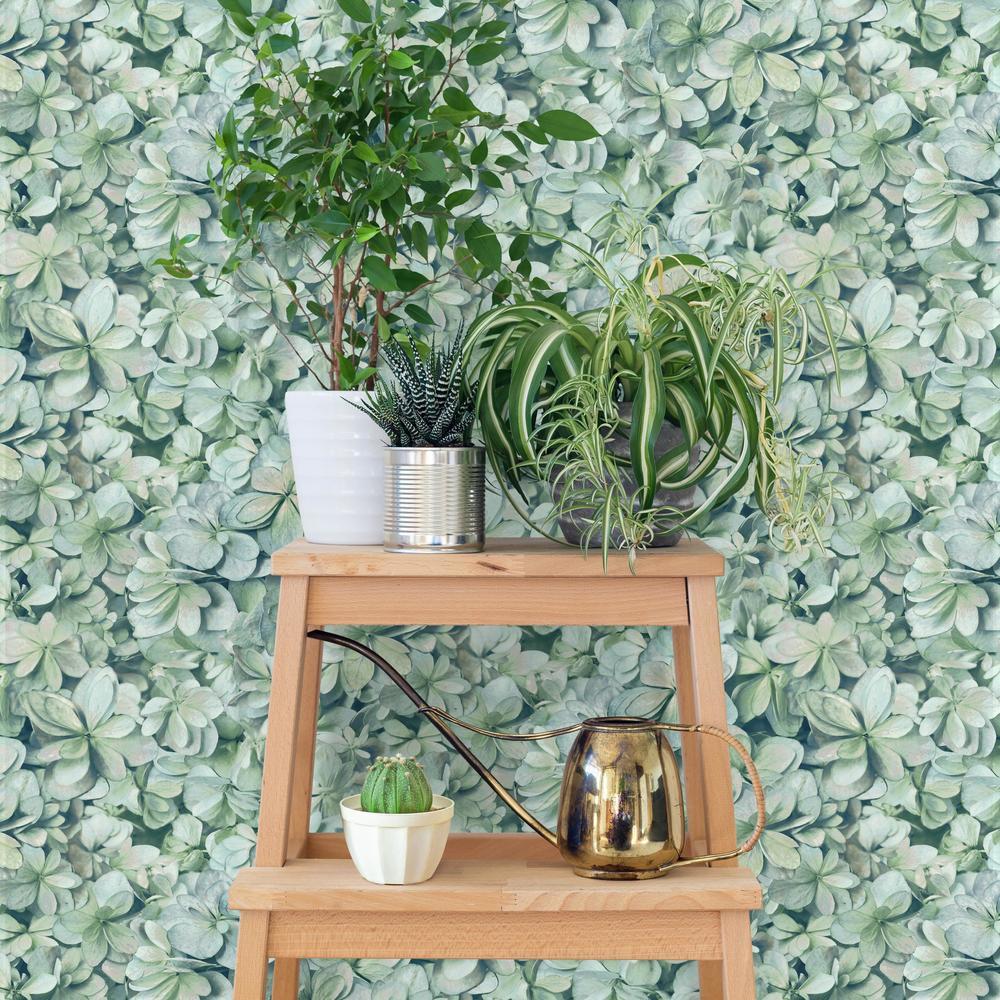 HYDRANGEA PEEL & STICK WALLPAPER |Peel And Stick Decals |The Mural Store