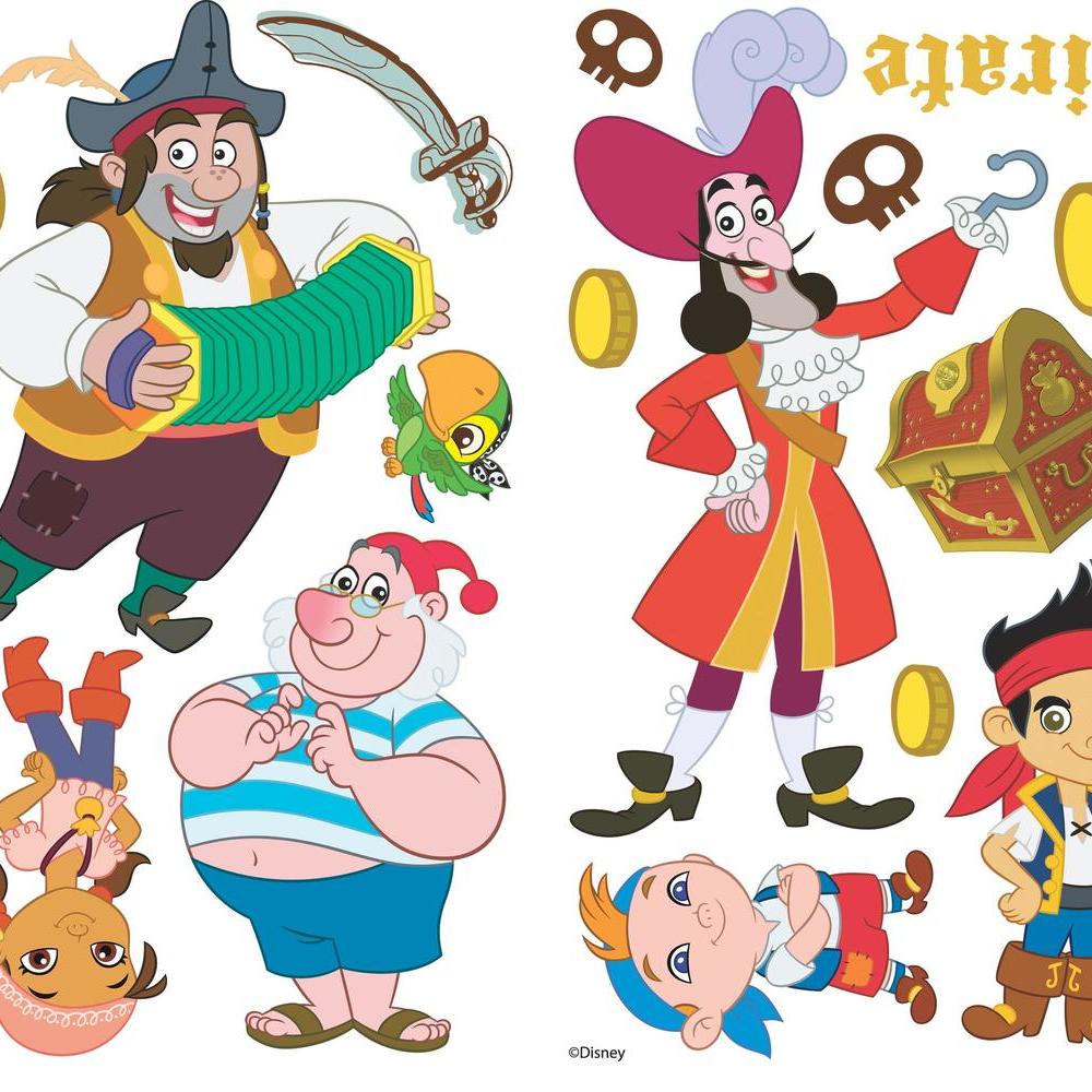Collection Jake and The Neverland Pirates Officially Licensed Disney Removable Wall Decals