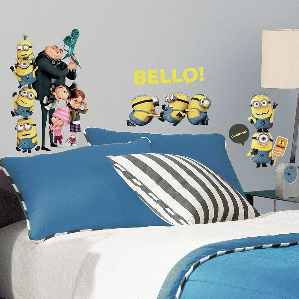 Minions Despicable Me 2 Removable Wall stickers Decal Kids Decor Home Mural Art 