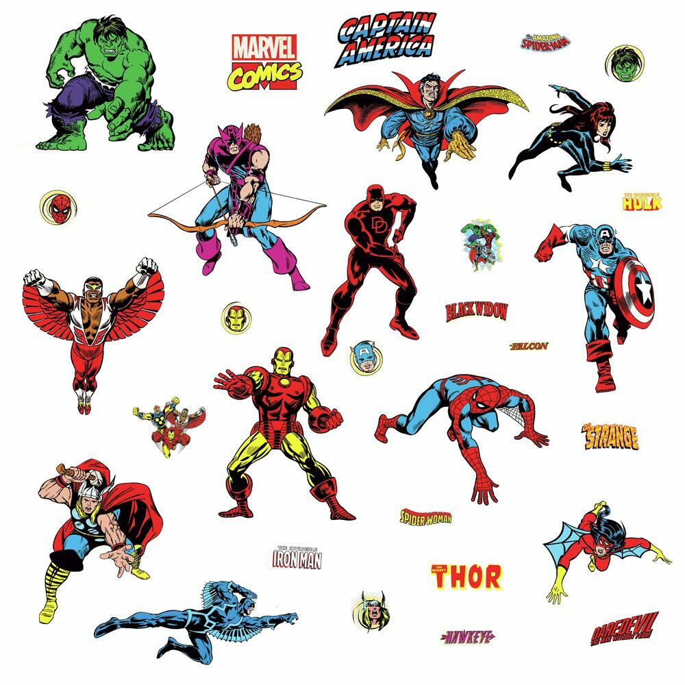 MARVEL CLASSICS PEEL AND STICK WALL DECALS Peel And Stick