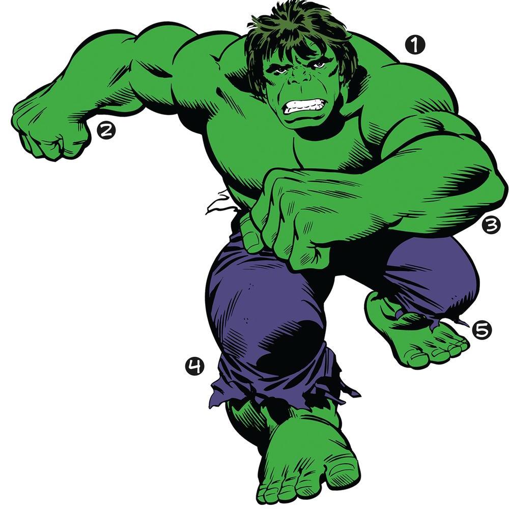 RoomMates Classic Hulk Comic Peel And Stick Giant Wall Decals 