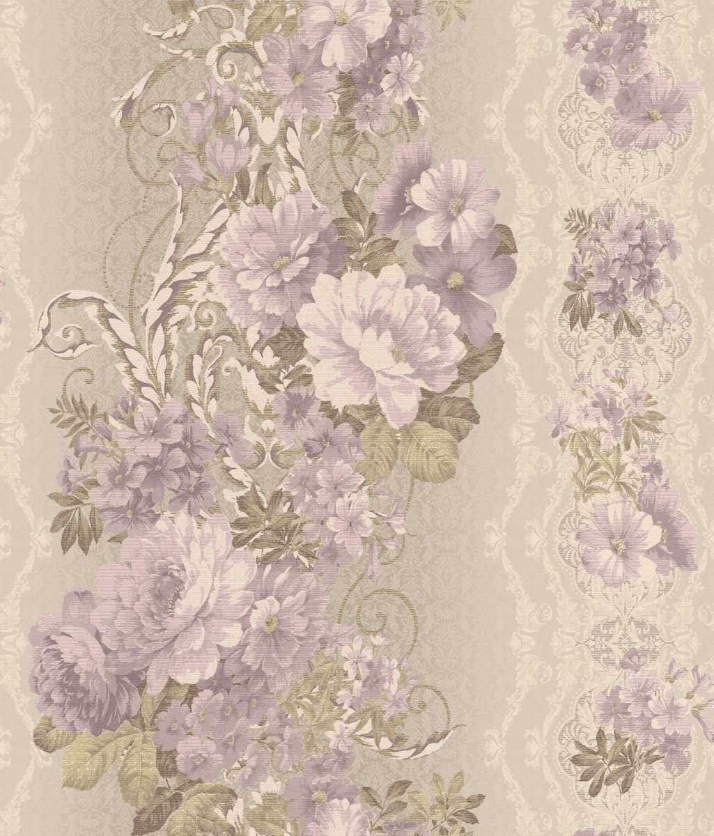 Floral Stripe Wallpaper |Wallpaper And Borders |The Mural Store