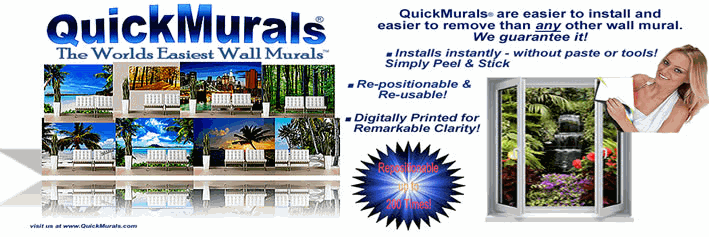 QuickMurals won't rip or tear like paper or vinyl murals