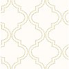 Tetra Cream Quatrefoil Wallpaper
