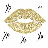 XOXO LIPS PEEL AND STICK WALL DECALS WITH GLITTER