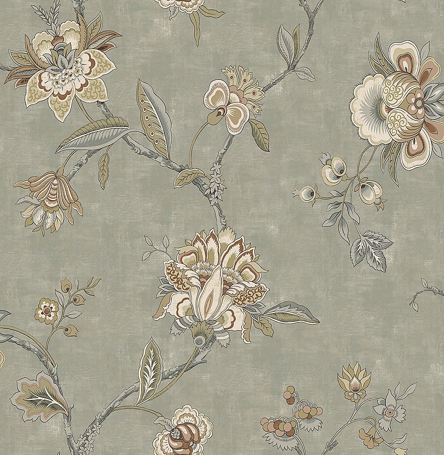 Madison Sage Jacobean Wallpaper |Wallpaper And Borders |The Mural Store