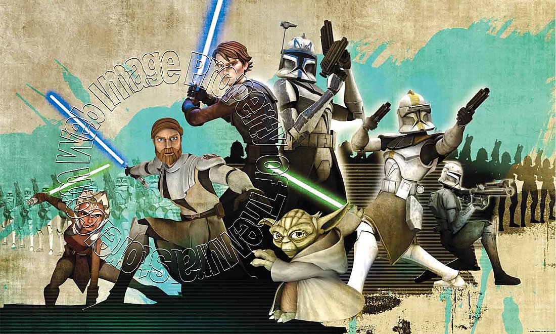 Star Wars The Clone Wars Wall Mural by Roommates |Mid-size Wall Murals