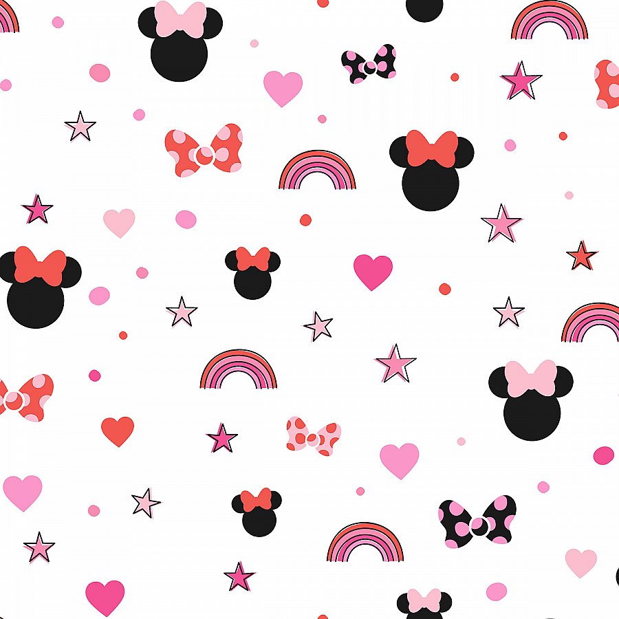 Disney Minnie Mouse Rainbow Wallpaper |Wallpaper And Borders |The Mural ...