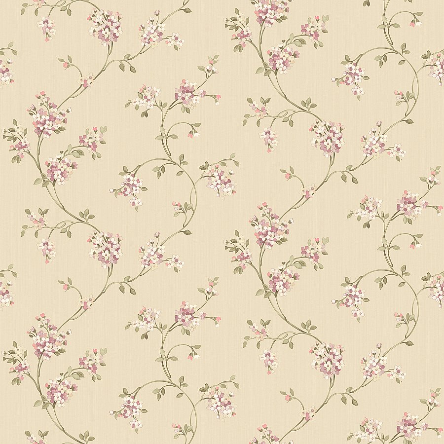 Laurel Neutral Floral Trail Wallpaper Wallpaper |Wallpaper And Borders |The Mural Store