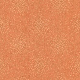 Summer Orange Modern Floral Wallpaper