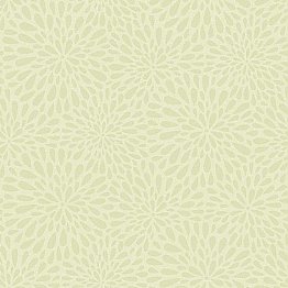 Calendula Green Modern Floral Wallpaper