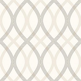 Contour Grey Geometric Lattice Wallpaper