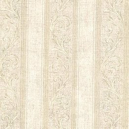 Farnworth Neutral Scroll Stripe Wallpaper