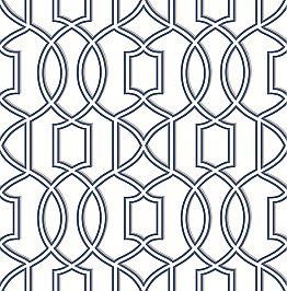 Quantum Blue Trellis Wallpaper