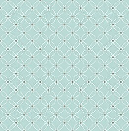 Kinetic Turquoise Geometric Floral Wallpaper