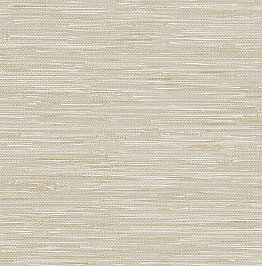 Beige Grey Faux Grasscloth Wallpaper