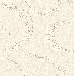Swirl Cream Scroll Geometric Wallpaper