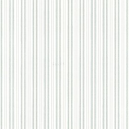 Anne Teal Ticking Stripe Wallpaper
