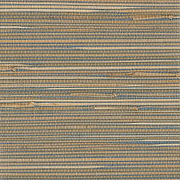 Jissai Mariner Blue Grasscloth Wallpaper
