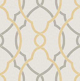 Sausalito Yellow Lattice Wallpaper